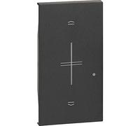 Cover illuminabile per comando tapparella connesso 2 moduli, Nero bticino living now KG32M2