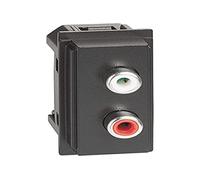 Modulo doppio RCA Bticino Living Now nero KG4269R