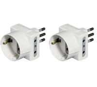 BTicino - kit - adattatore Tris 3 sp 10A bco (Confezione da 2)