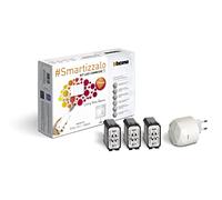 BTicino, Kit Luci Connesse Living Now Smart SKW3601KIT, Per Accendere/Spegnere Luci Tramite App o con Alexa, Google e Siri, con 1 Gateway Plug-in Bianco S36GWDC e 3 Deviatori Connessi K4003C