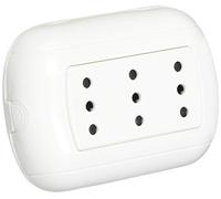 Bticino kit oval - presa triplex 2P+T 10A bianca