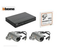 BTICINO KIT VIDEOSORVEGLIANZA 391868 COMPLETO CON 1 DVR E 2 TELECAMERE
