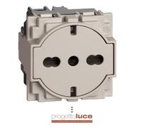 Bticino KM4140A16F presa FLAT trivalente P30+bipasso 2P+T 10/16A colore SABBIA