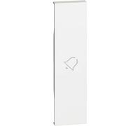 Bticino KW01D Cover Living Now con Simbolo Campanello, Cover illuminabile, 1 Modulo, Colore Bianco
