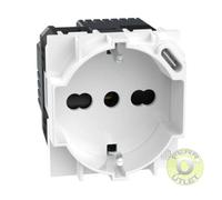 Presa Schuko Bticino Living Now P40 con caricatore USB Bianca KW4140A16USB