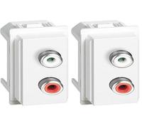 Bticino KW4269R Modulo doppio RCA, Serie Living Now, 1 Modulo, Colore Bianco (Confezione da 2)
