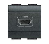 Bticino L4284 living light presa HDMI preconnesso 2 moduli colore Antracite