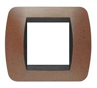 BTICINO L4802BK - Living INT - PLACCA 2 POSTI BACHELITE