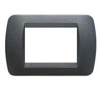 Placca 3 posti Acciaio Scuro Antracite Bticino Living L4803PA