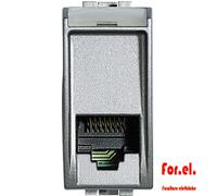 BTICINO LIGHT TECH NT4258/11N SERIE CIVILE PRESA TELEFONICA RJ11 4/6 K10