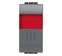 Pulsante Bticino LivingLight antracite 1P con portalampada L4038R