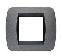Bticino Living International placca 2 moduli grafite L4802GF