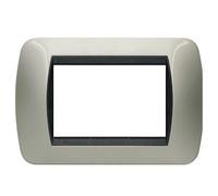Bticino Living International placca 3 moduli titanio chiaro L4803TC