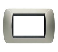 Bticino Living International placca 3 moduli titanio chiaro L4803TC