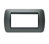 Bticino Living International placca 4 moduli acciaio scuro L4804AC