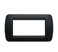 Bticino Living International placca 4 moduli acciaio scuro L4804PA