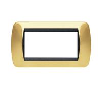 Bticino Living International placca 4 moduli oro lucido L4804OR