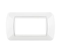 Bticino Living International placca 4 moduli quadra bianca L4804BI