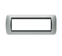 Bticino Living International placca 7 moduli alluminio L4807AL