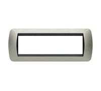 Bticino Living International placca 7 moduli titanio chiaro L4807TC