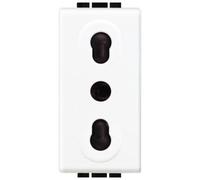 Bticino Living Light Presa Bianca Bivalente Bipasso Standard Italia N4180