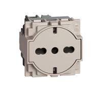 Bticino Presa Flat Living Now KM4140A16F – 16 A Bipasso standard tedesco-italiano Sabbia