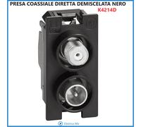 bticino living now nero sabbia bianco placca supporto presa spia led cover posti