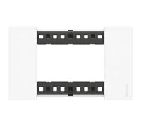 Bticino Living Now Placca Bianca In Plastica Per Supporti Modulari - CONFEZIONE: 1 pz., Numero Posti: 3 Moduli