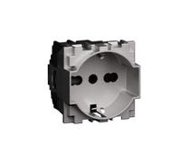 BTicino Living NOW Presa STEEL 2P+T 10/16A 250Vac Unel Schuko - KS4140A16