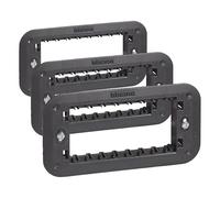 Bticino Living Now Supporto 4 moduli, nero (Confezione da 3)