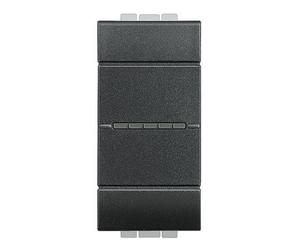 Bticino LivingLight deviatore assiale 10A 1P antracite L4053N