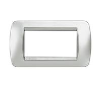 Bticino Livinglight International placca 4 moduli grigio tech L4804TE