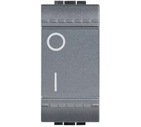 Bticino Interruttore bipolare Livinglight L4002N illuminato con lampada LED spia Antracite
