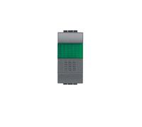 BTICINO LIVINGLIGHT L4038V PULSANTE 1P NO 10A 250Vca PORTALAMPADA VERDE ANTRACIT