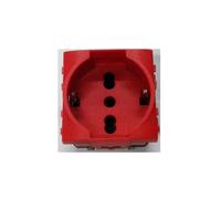 Presa Schuko/Bipasso 2p+T 10/16a, Terra Centrale E Laterale - Colore Rosso - bticino Living, Light, Light Tech
