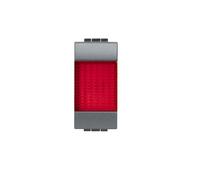 BTICINO LIVINGLIGHT L4371R PORTALAMPADA CON SPIA ROSSA ANTRACITE
