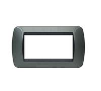 BTICINO - L4804AC - PLACCA ACCIAIO SCURO 4M SERIE LIVING