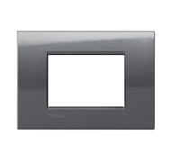 Placca 3 posti Acciaio Bticino Living LNA4803AC