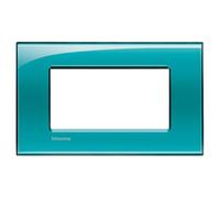 Bticino Livinglight Placca 4 moduli LNA4804VD Quadra Verde Deep