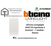 BTicino Livinglight N4911N Copritasto 2 funzioni - 1 modulo - bianco