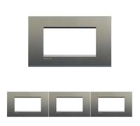 BTicino Livinglight Placca, 1 modulo, Forma Rettangolare, Avenue (Confezione da 4)