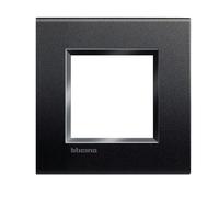 Living Light - Placca quadra 2P Antracite - LNA4802AR