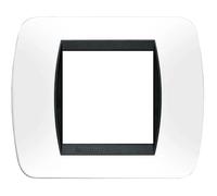 Bticino Living International placca 2 moduli acciaio scuro L4802PB