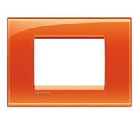 Bticino Livinglight placca 3 moduli quadra colore arancio deep LNA4803OD