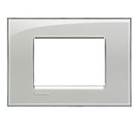 Living Light - Placca 3 posti grigio ghiaccio - LNA4803KG