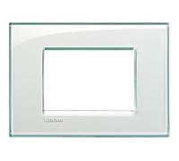 Placca 3 posti Acquamarina Bticino Living LNA4803KA