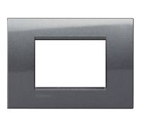 Placca 3 posti Acciaio Bticino Living LNA4803AC