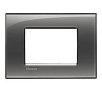 Bticino Placca 3 moduli Livinglight LNA4803KF Fumo di Londra