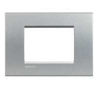 Bticino Livinglight placca 3 moduli quadra grigio tech LNA4803TE