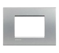 BTicino Livinglight Placca 3 moduli quadra Tech Grigio